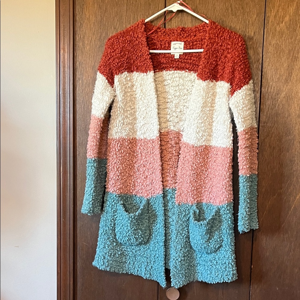 Hippie Rose Multicolor Textured Cardigan